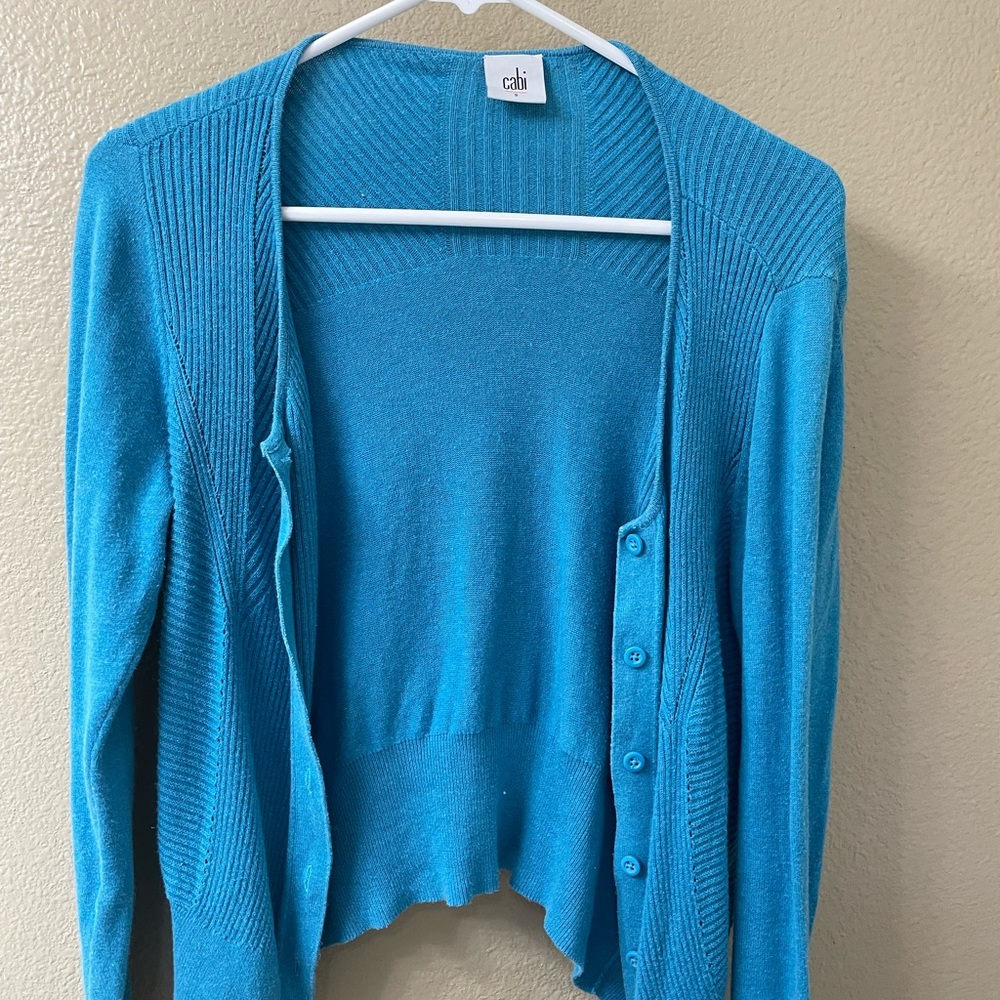 CAbi Turquoise Sweater Women’s Small